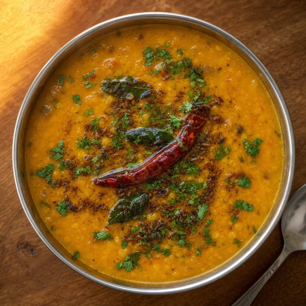 Dal tadka, home-cooked bowl
